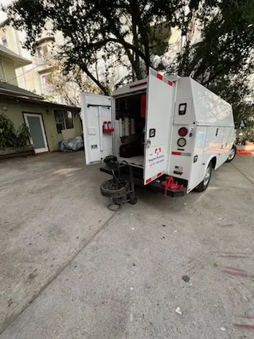 Magnet Plumbing service vehicle on-site for Faucet Repair in Live Oak